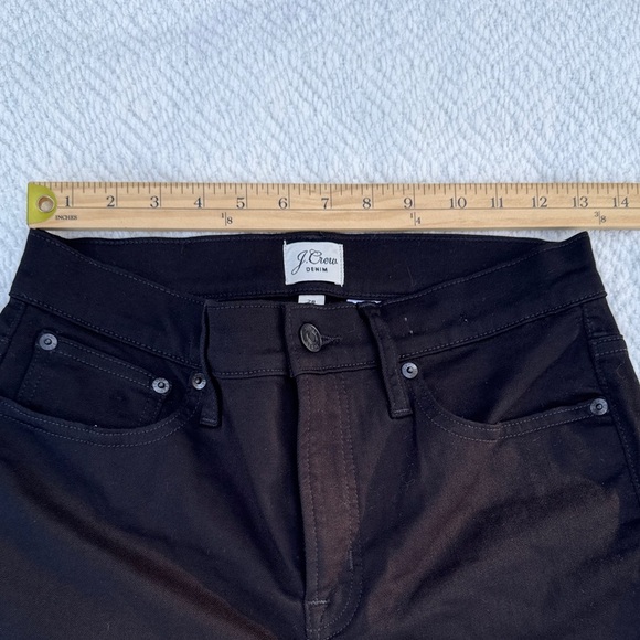 J. Crew Black Denim 9” High-Rise Tootpick  Sz 28 - Picture 4 of 10